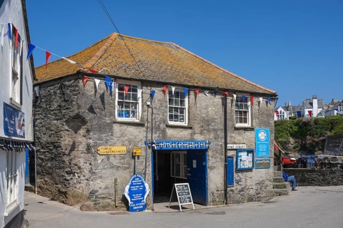 Fish market hall in the historic centre of the fishing village of Port Isaac