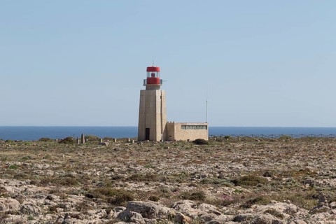 Farol de Sagres lighthouse on the site of the Fortaleza de Sagres fortress