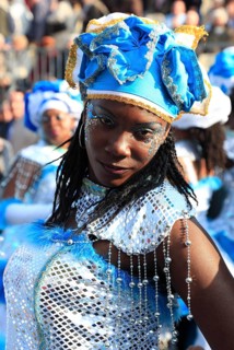 Dancer at the street parade in Menton