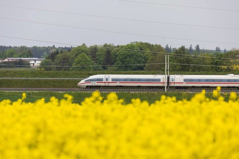 InterCityExpress of Deutsche Bahn AG on the new Wendlingen-Ulm line