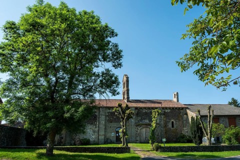 Esteil village. Church Saint Jean. Livradois-Forez Regional Nature Park. Puy de Dome department. Auvergne-Rhone-Alpes. France