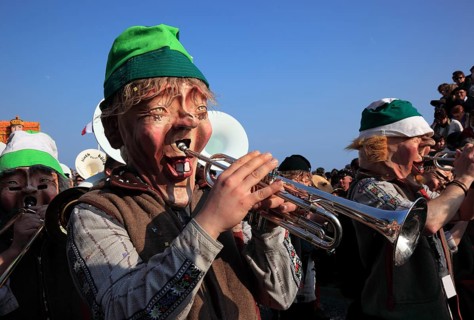 Musicians at the street parade in Menton