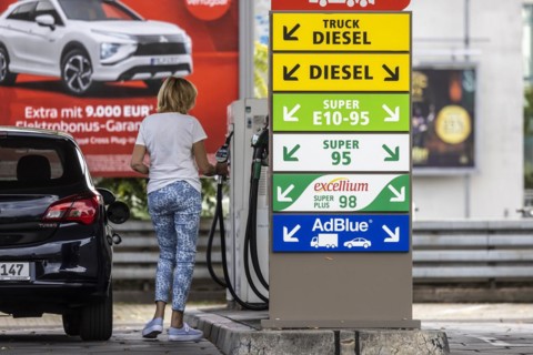 Filling station with various types of fuel as well as AdBlue for cars and trucks