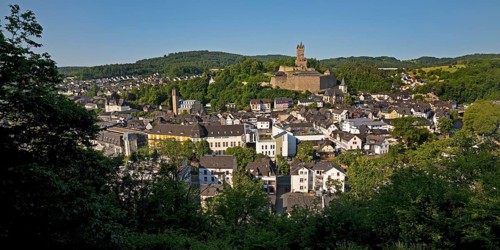 The town of Dillenburg with the Wilhelm Tower above the town