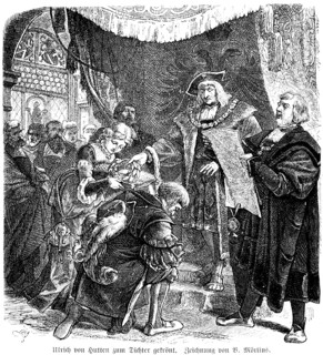 Ullrich von Hutten crowned poet in Augsburg