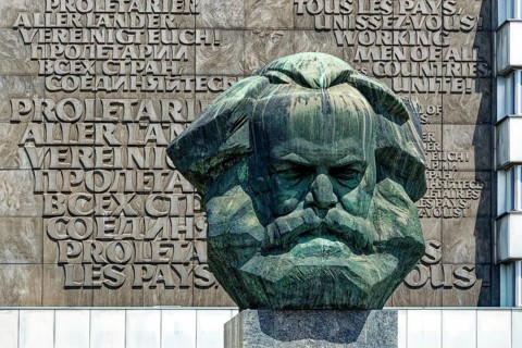 Karl Marx Monument after a design by the Soviet artist Lew Kerbel