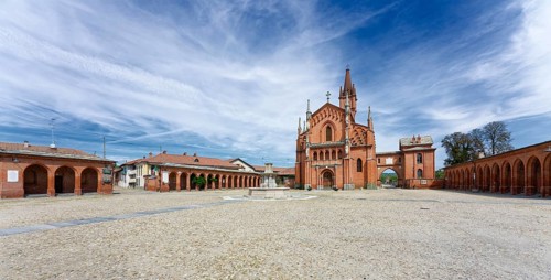 Courtyard and church