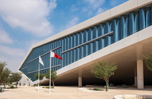 Qatar National Library building in Doha