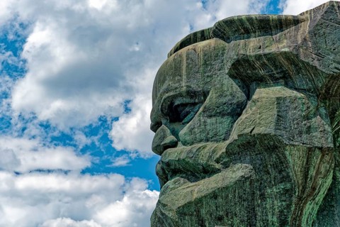 Karl Marx Monument after a design by the Soviet artist Lew Kerbel