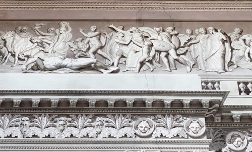 Antique decorative frieze fresco