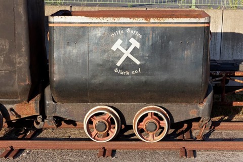 Old coal lorry from the mining industry