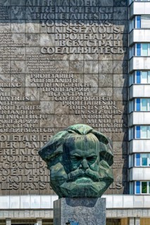 Karl Marx Monument after a design by the Soviet artist Lew Kerbel