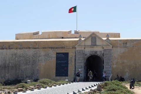 Entrance of Fortaleza de Sagres Fortress