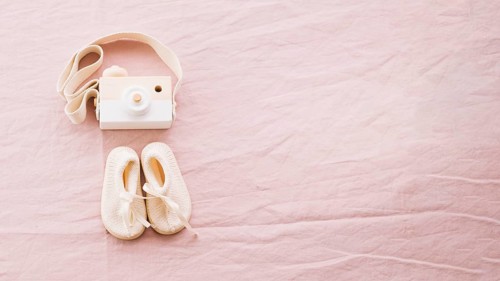 Baby shoes toy camera