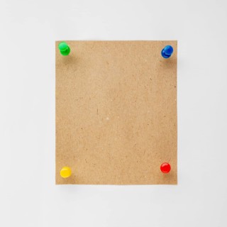 Top view paper with pins
