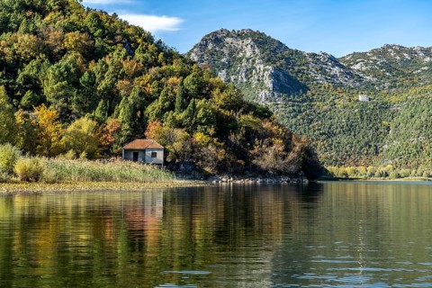 Landscape on the river Crnojevic near Rijeka Crnojevica