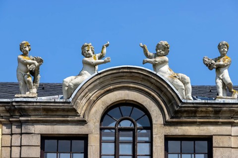 Detail of the Herrenhausen Gallery building in Herrenhausen Palace and Gardens