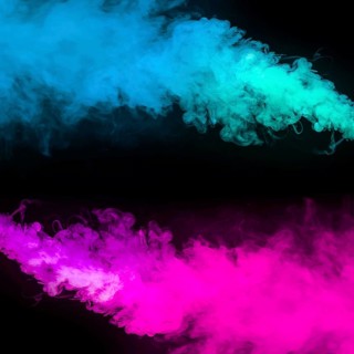 Blue pink smoke effect black background