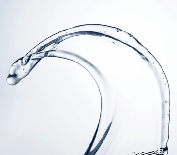 Clear water shape close up