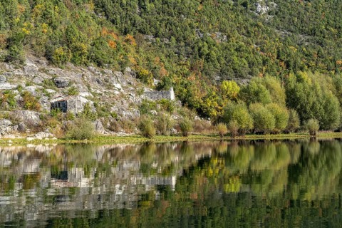Landscape on the river Crnojevic near Rijeka Crnojevica