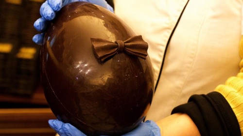 Large chocolate Easter egg