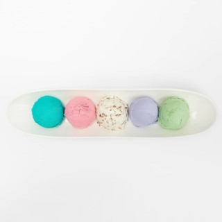Top view different types ice cream