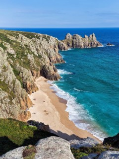 Treen cliffs and Pedn Vounder beach