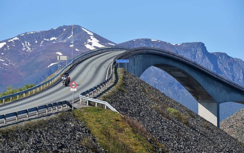 The Storseisund Bridge on the Atlantic Road in Norway