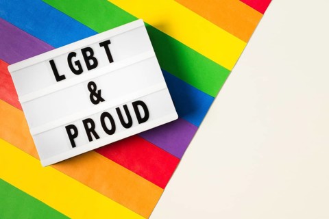 Lgbt proud concept rainbow colors