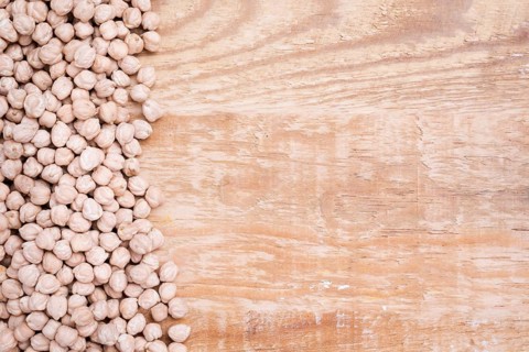 Top view collection chickpeas with copy space