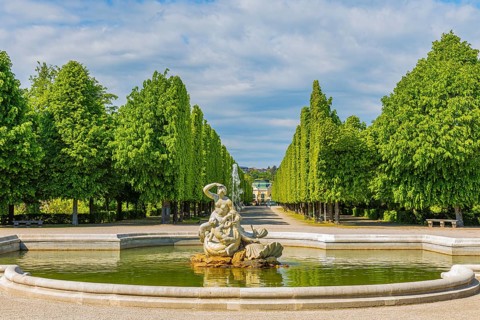 Fountain in Schoenbrunn Palace Park