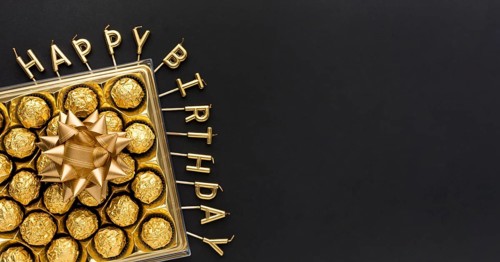 Copy space chocolate box