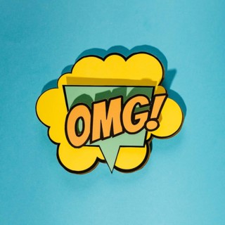 Vintage retro style omg comic speech bubble