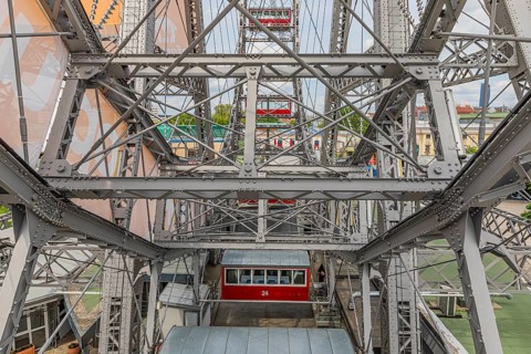 The Vienna Giant Ferris Wheel in the Prater amusement park