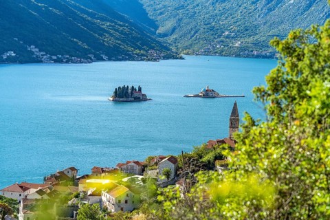 Perast and the islands of St George