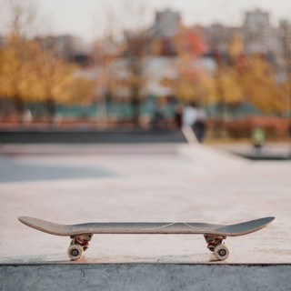 Skateboard outdoors skatepark with