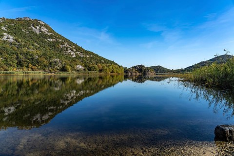 Landscape on the river Crnojevic near Rijeka Crnojevica