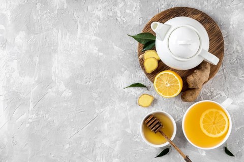 Delicious healthy tea concept with