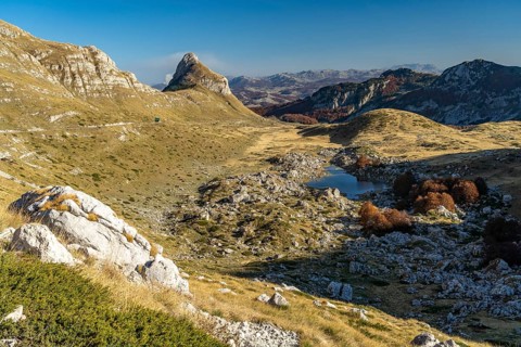 Mountain landscape and mountain lake Valovito Jezero