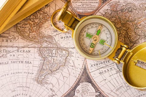 Cardinal points old map
