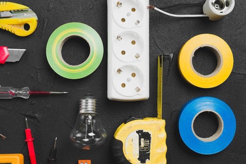 Workplace with electrical tools