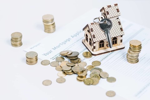 Coins keys mortgage application