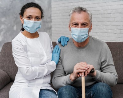 Doctor posing her patient