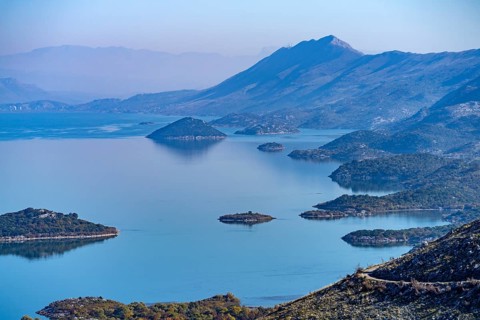 Landscape at Lake Scutari near the village of Donji Murici