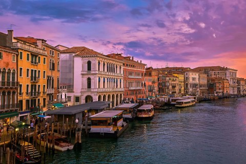 Sunset view of Grand Canal