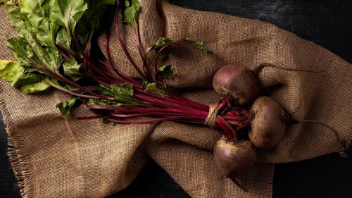Top view beets sack