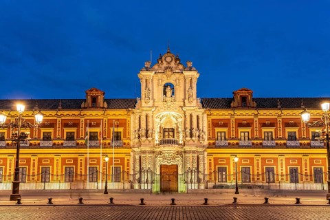 San Telmo Palace at dusk