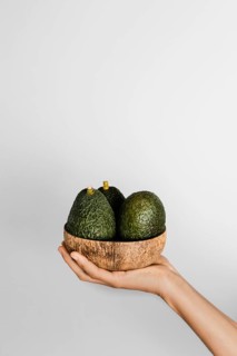 Abstract minimal concept avocados bowl