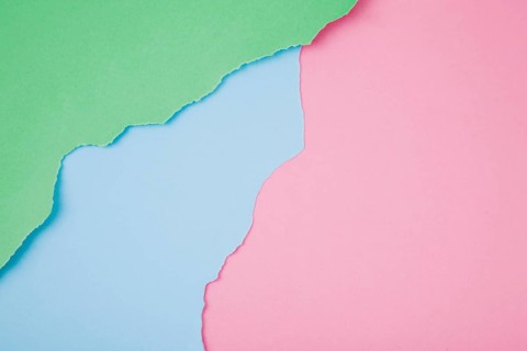 Array colorful ripped papers