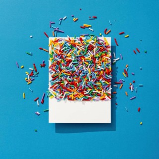 Top view colorful sprinkles